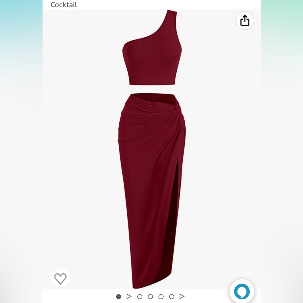 HP-ZAFUL Women’s Skirt ONLY , HighSlit Twist Skirt Set Bodycon
